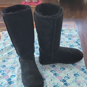 Womens UGG® Classic Tall II Boot - Black. Size 8